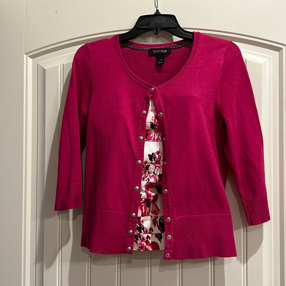 WHBM like new bustier Sz 8  and 3/4 length sweater, Sz S.